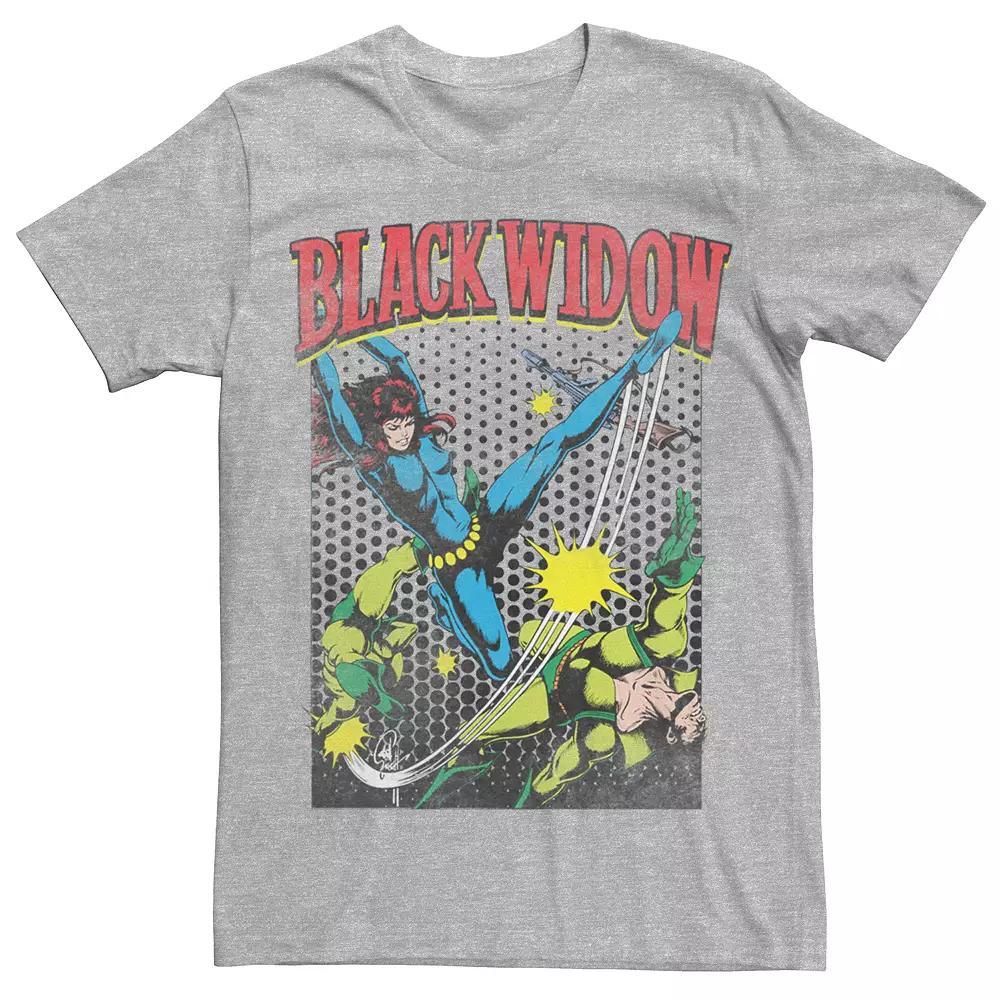 Men's Marvel Comics Retro Black Widow Tee, Size: XL, Athletic Grey Product Image