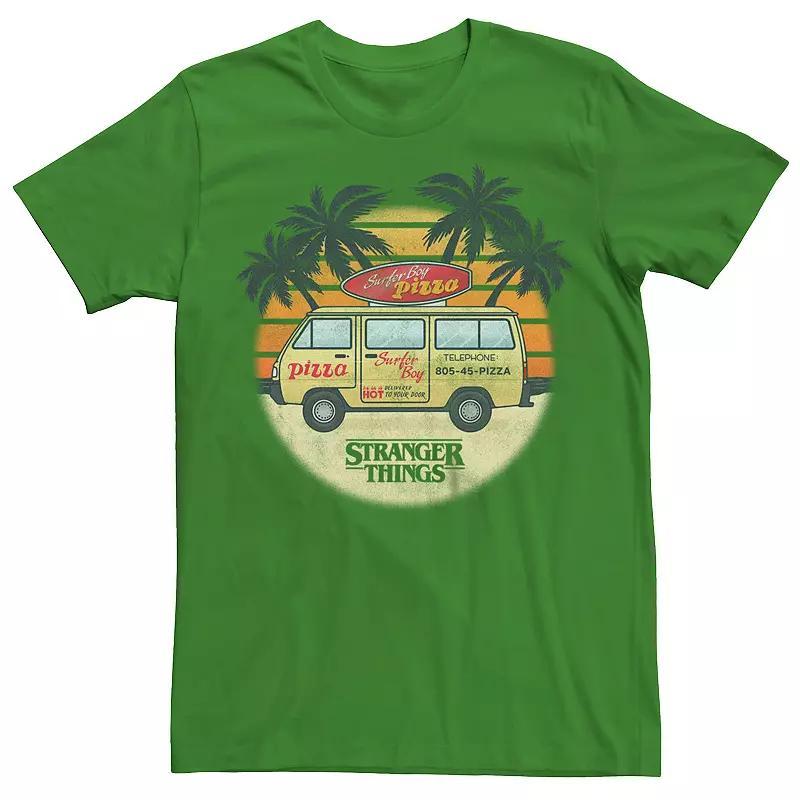 Men's Netflix Stranger Things Surfer Boy Pizza Tee, Size: XXL, Red Product Image