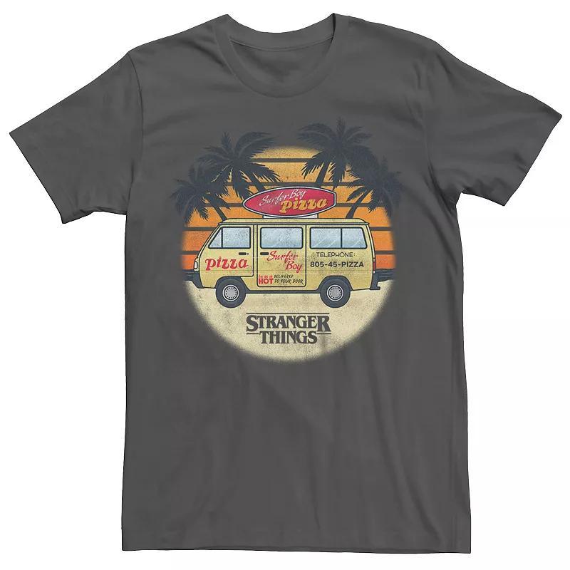 Men's Netflix Stranger Things Surfer Boy Pizza Tee, Size: XXL, Red Product Image