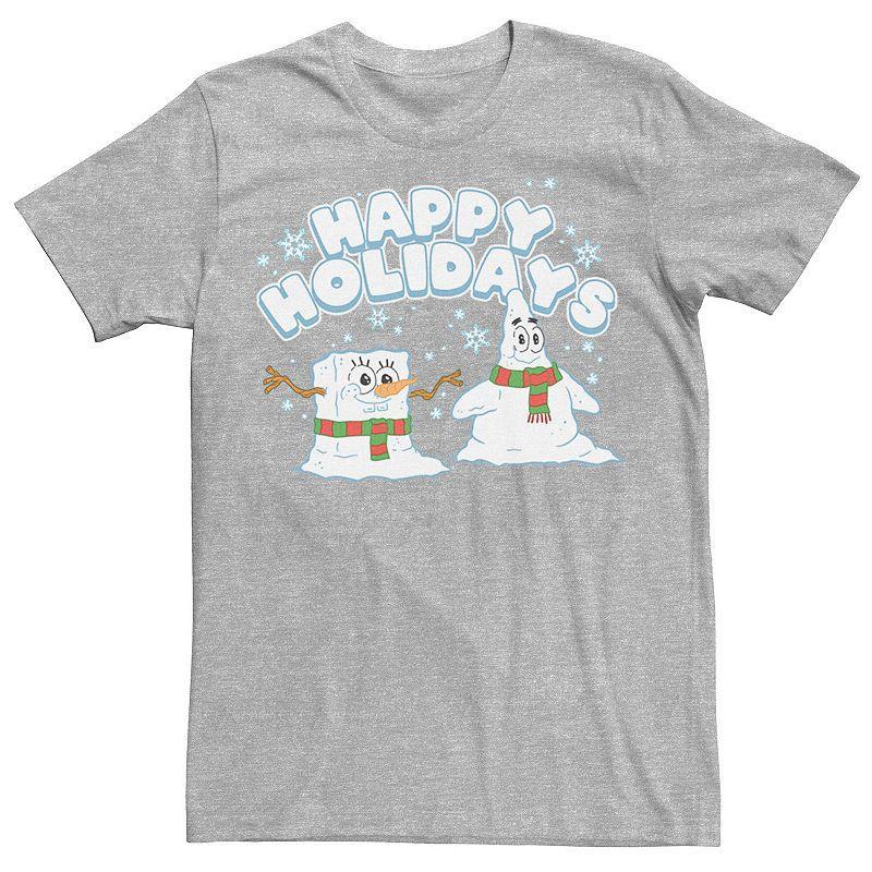 Mens Spongebob Squarepants Patrick Snowmen Tee Grey Heather Product Image
