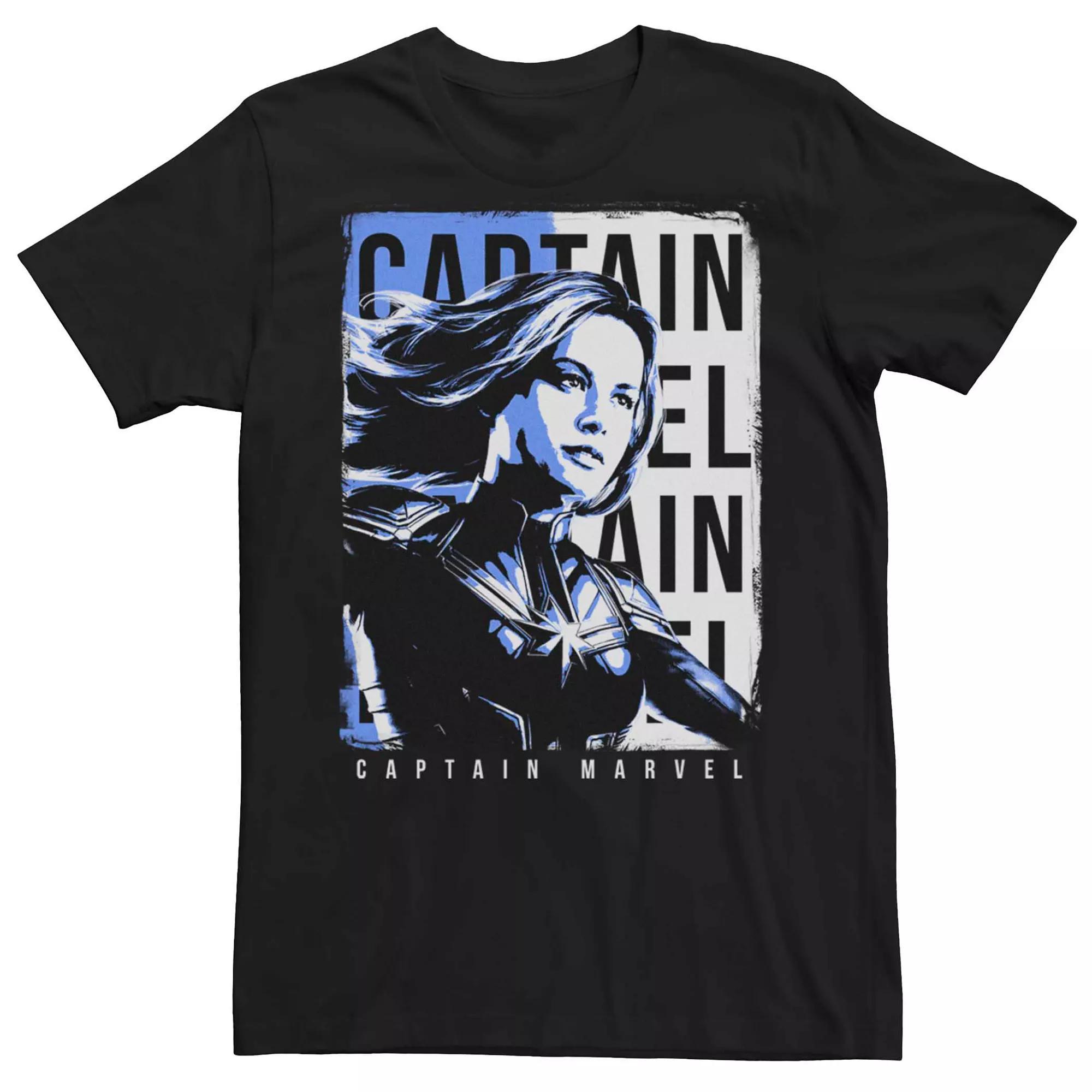 Men's Marvel Captain Marvel Pop Art Poster Tee, Size: XXL, Black Product Image