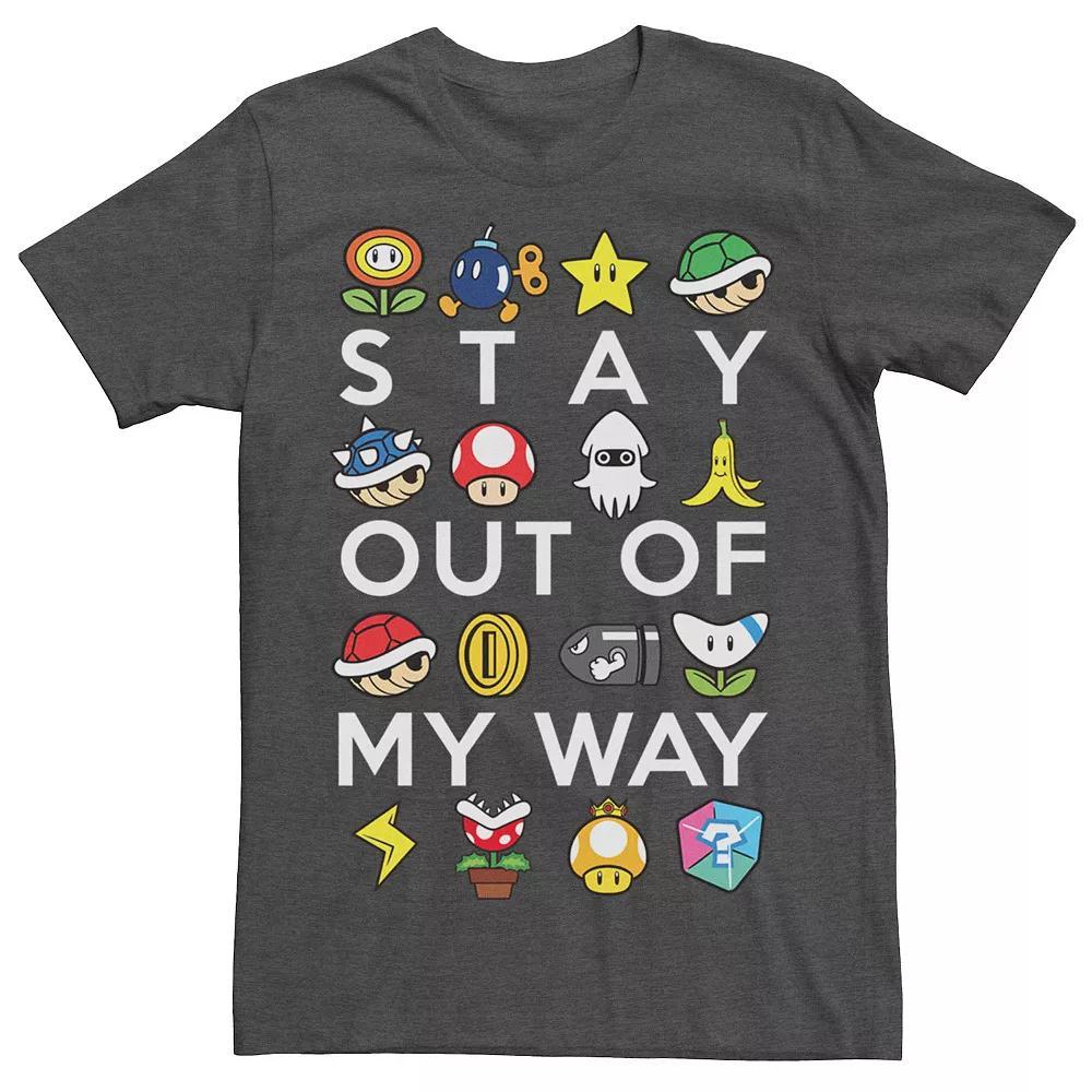Men's Nintendo Mario Kart 'Stay Out Of My Way' Tee, Size: 3XL, Grey Heather Product Image