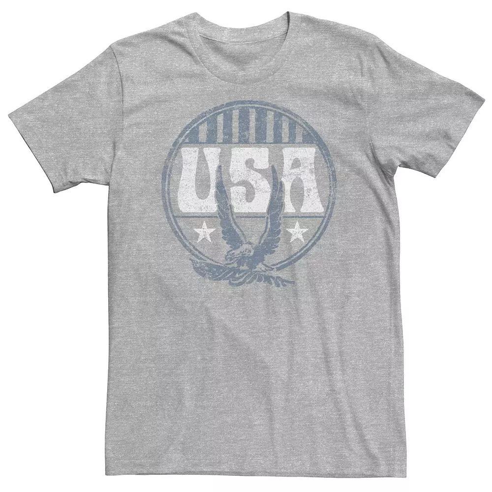 Big & Tall Americana Vintage USA Eagle Stars and Stripes Circle Tee, Men's, Size: 3XL, Athletic Grey Product Image