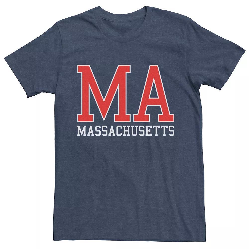 Men's Massachusetts Strong Graphic Tee, Size: 3XL, Navy Grey Product Image