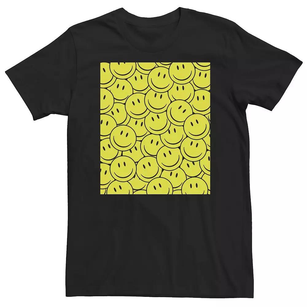 Big & Tall Fifth Sun Smiley Face Collage Tee, Men's, Size: XL Tall, Black Product Image