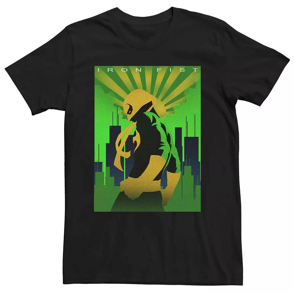 Men's Marvel Retro Iron Fist Ornate Poster Tee, Size: Medium, Black Product Image