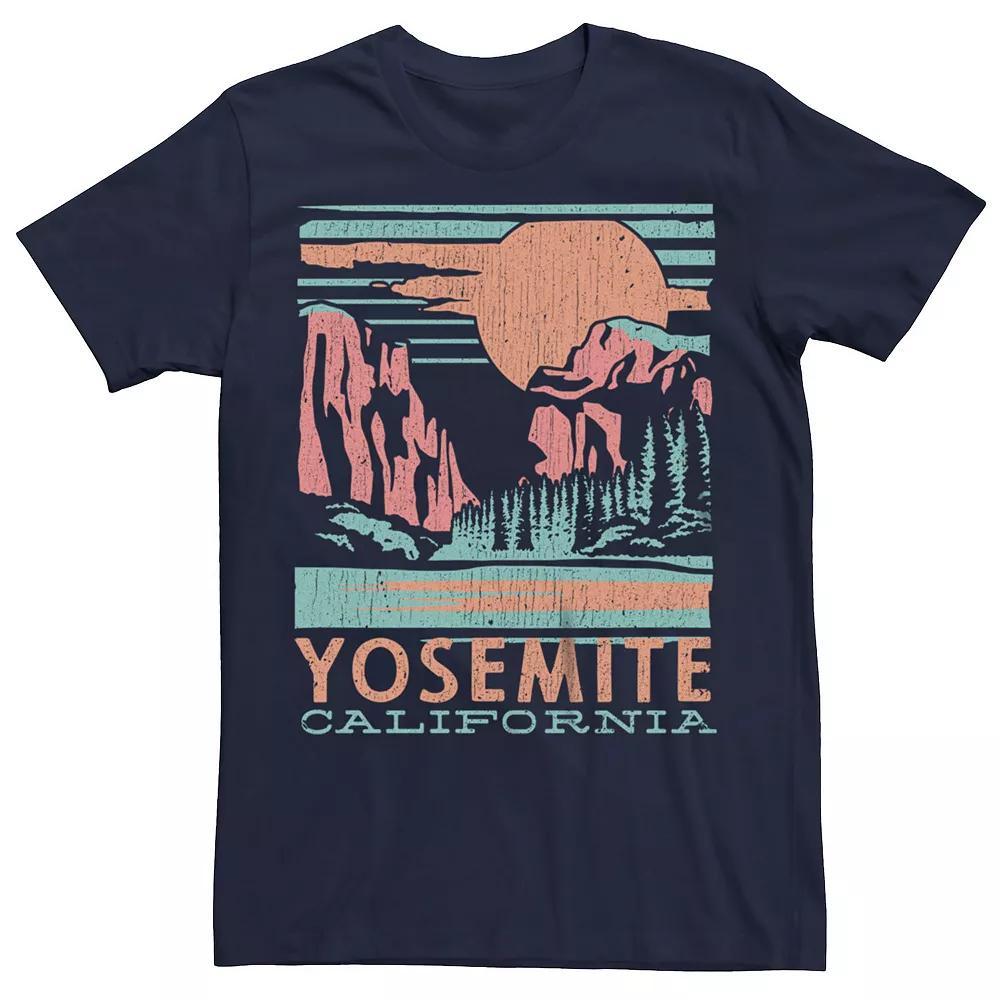 Men's Yosemite California Forest Landscape Box Graphic Tee, Size: Large, Blue Product Image