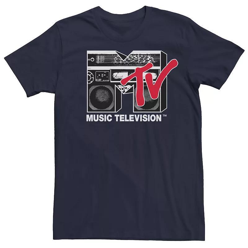 Men's MTV Boom Box Logo Tee, Size: Large, Black Product Image