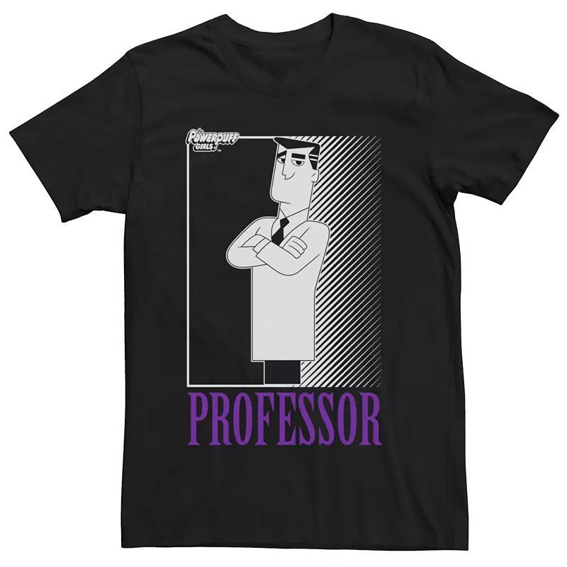 Men's Cartoon Network Power Puff Girls Professor Utonium Mafia Tee, Size: XL, Black Product Image
