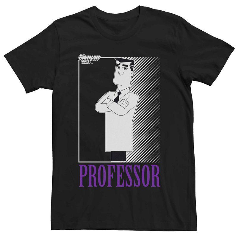 Men's Cartoon Network Power Puff Girls Professor Utonium Mafia Tee, Size: XL, Black Product Image