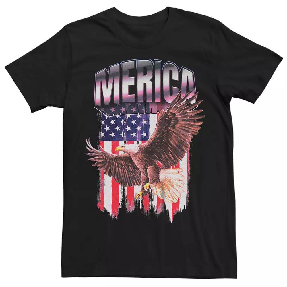 Men's Merica Eagle Flag Graphic Tee, Size: XL, Black Product Image