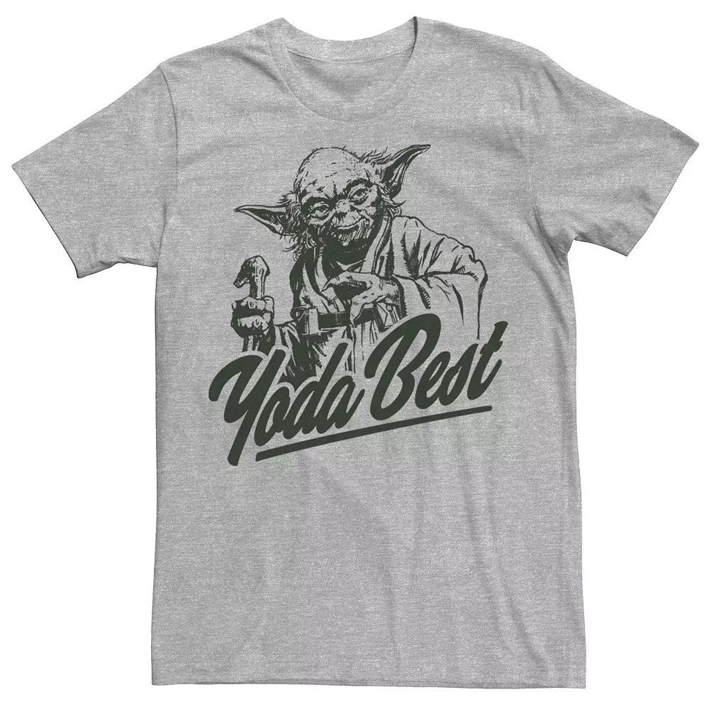 Men's Star Wars "Yoda Best" Portrait Graphic Tee, Size: XXL, Silver Product Image