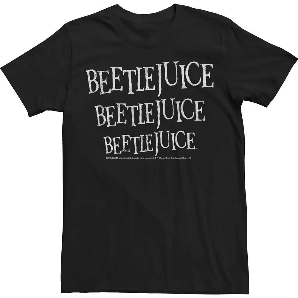 Men's Beetlejuice Text Tee, Size: Medium, Black Product Image
