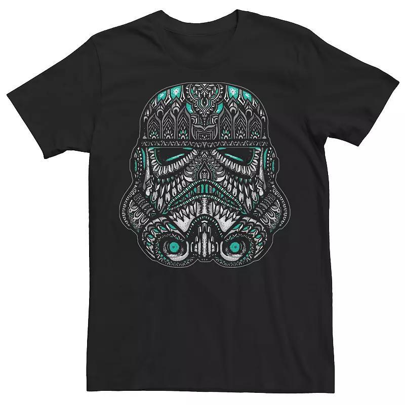 Men's Star Wars Tribal Stormtrooper Helmet Henna Graphic Tee, Size: XL, Black Product Image
