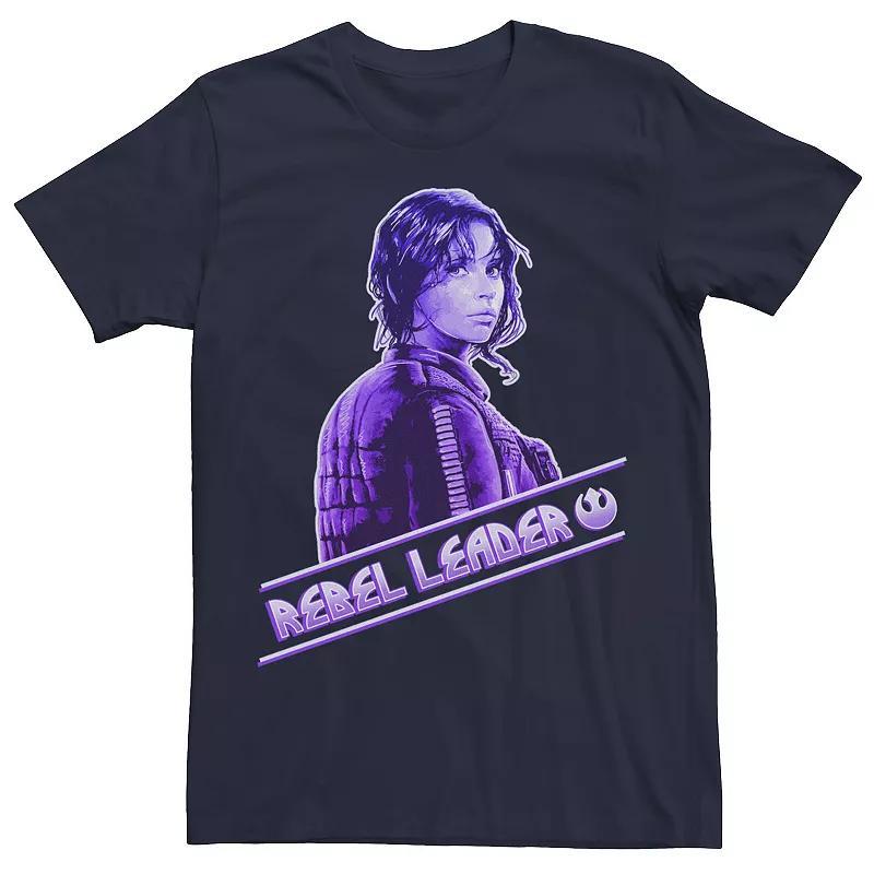Men's Star Wars Rogue One Jyn Rebel Leader Tee, Size: 3XL, Blue Product Image