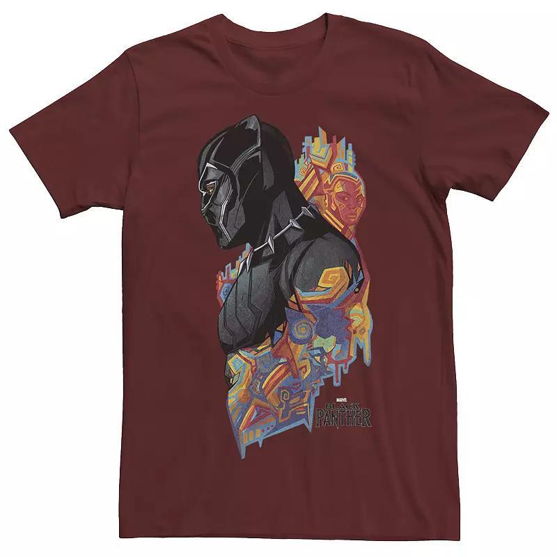Mens Marvel Panther Movie Colorful Pattern Profile Tee Product Image