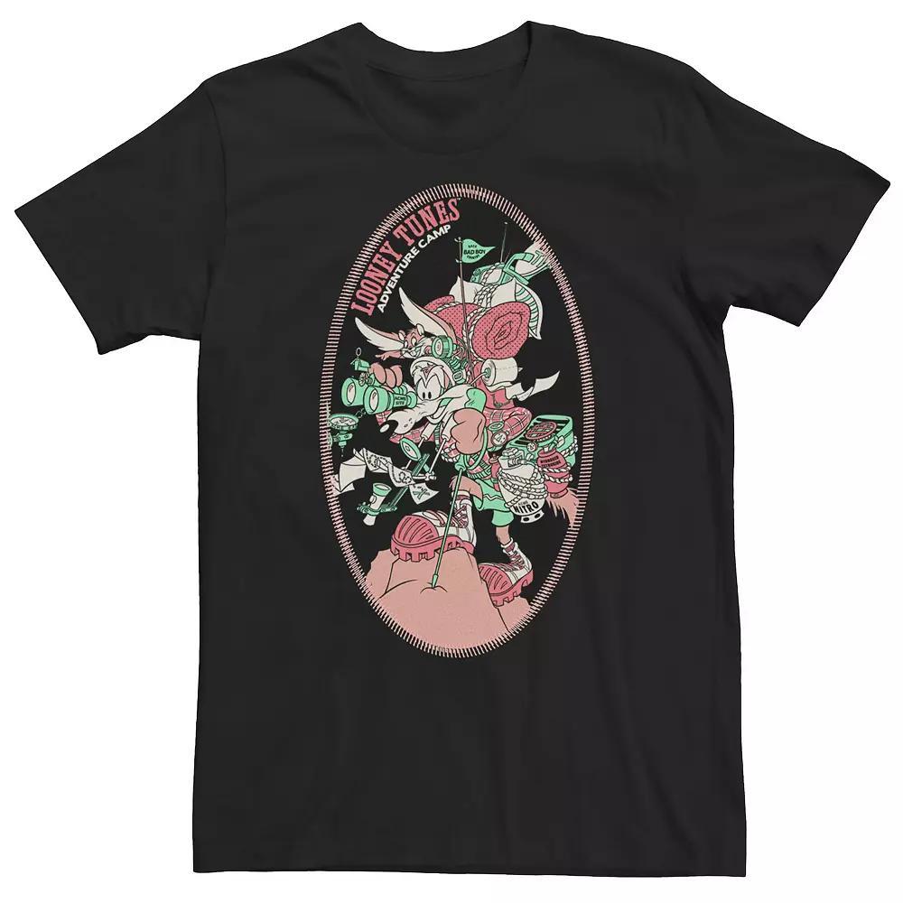 Big & Tall Looney Tunes Adventure Camp Wile E. Coyote Tee, Men's, Size: 4XLT, Black Product Image