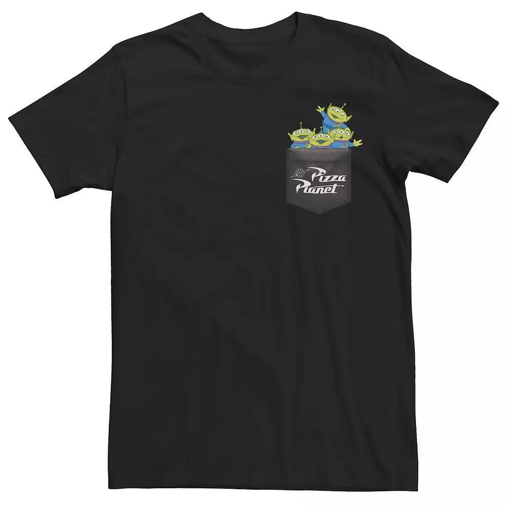Disney / Pixar's Toy Story Men's Pizza Planet Aliens Pocket Graphic Tee, Size: XL, Black Product Image