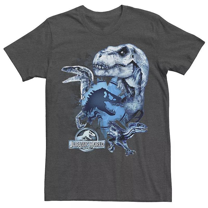 Men's Jurassic World Two T-Rex Squad Camo Shatter Tee, Size: XXL, Royal Grey Product Image