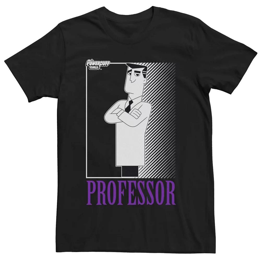 Men's Cartoon Network Power Puff Girls Professor Utonium Mafia Tee, Size: XL, Black Product Image