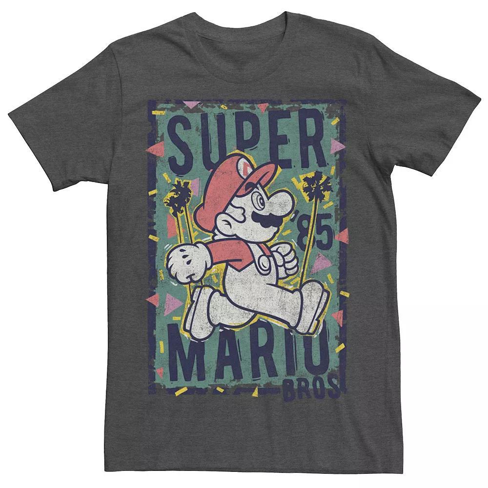 Men's Nintendo Super Mario '85 Flower Poster Tee, Size: XL, Grey Heather Product Image