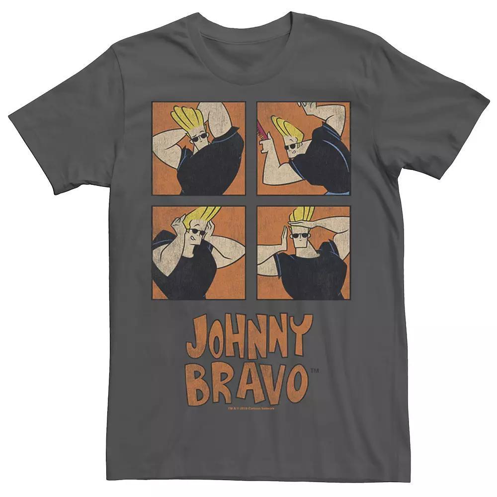 Men's Cartoon Network Johnny Bravo Box Up Hairdo Tee, Size: Large, Black Product Image