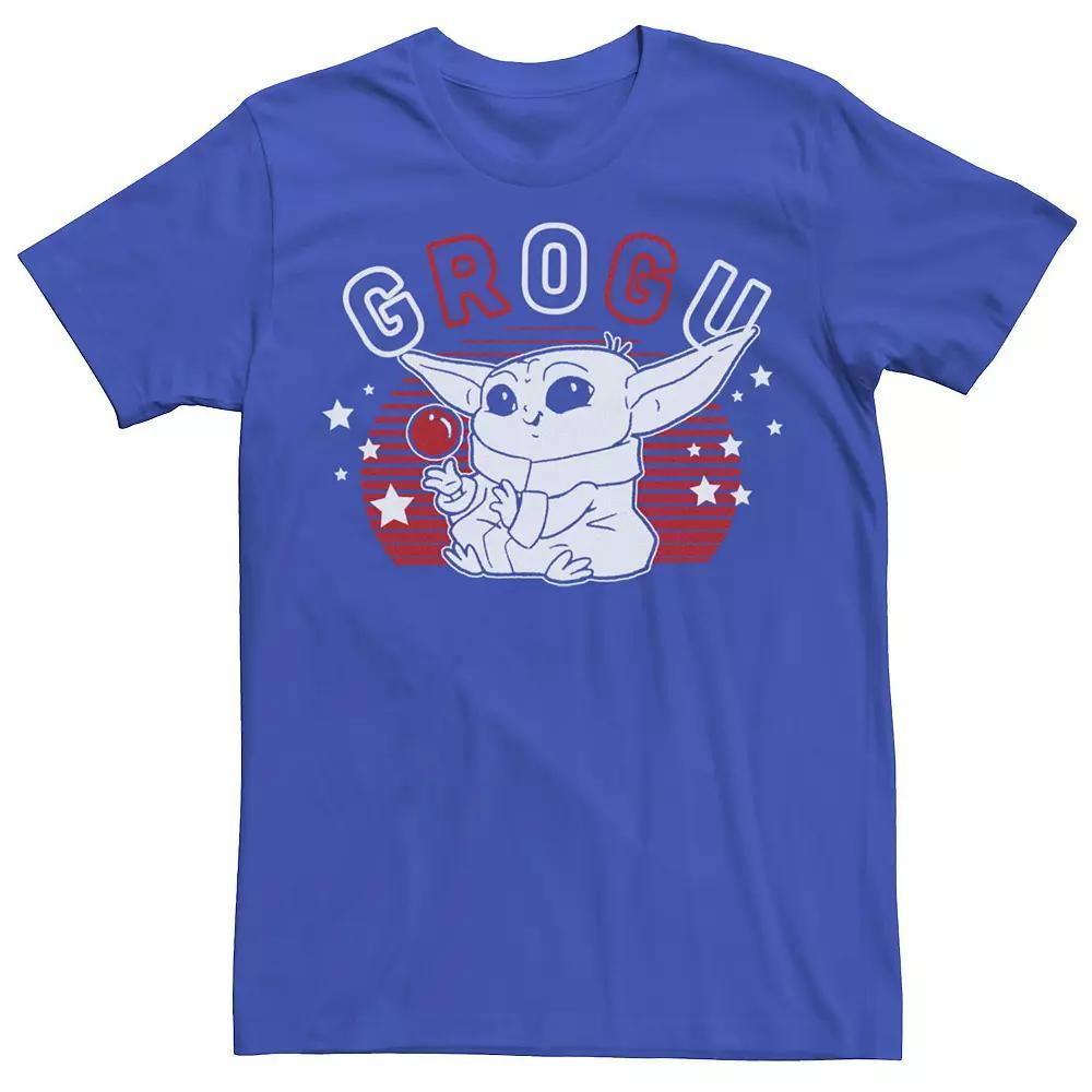 Men's Star Wars: The Mandalorian Grogu Lines Stars Tee, Size: XS, Royal Product Image
