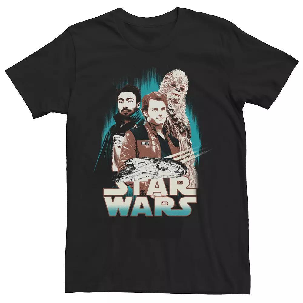Men's Star Wars Han Solo Movie The Hero Trio Intro Tee, Size: Medium, Black Product Image