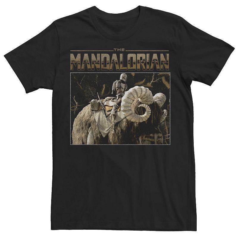Men's Star Wars: The Mandalorian & The Child Bantha Ride Tee, Size: Large, Black Product Image