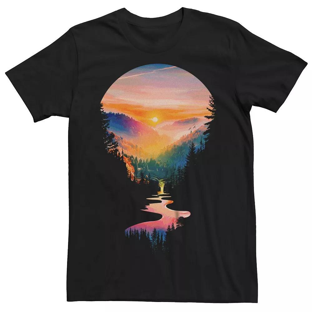 Disney's The Little Mermaid Ariel Men's Tonal Tee, Size: XXL, Navy Grey Product Image