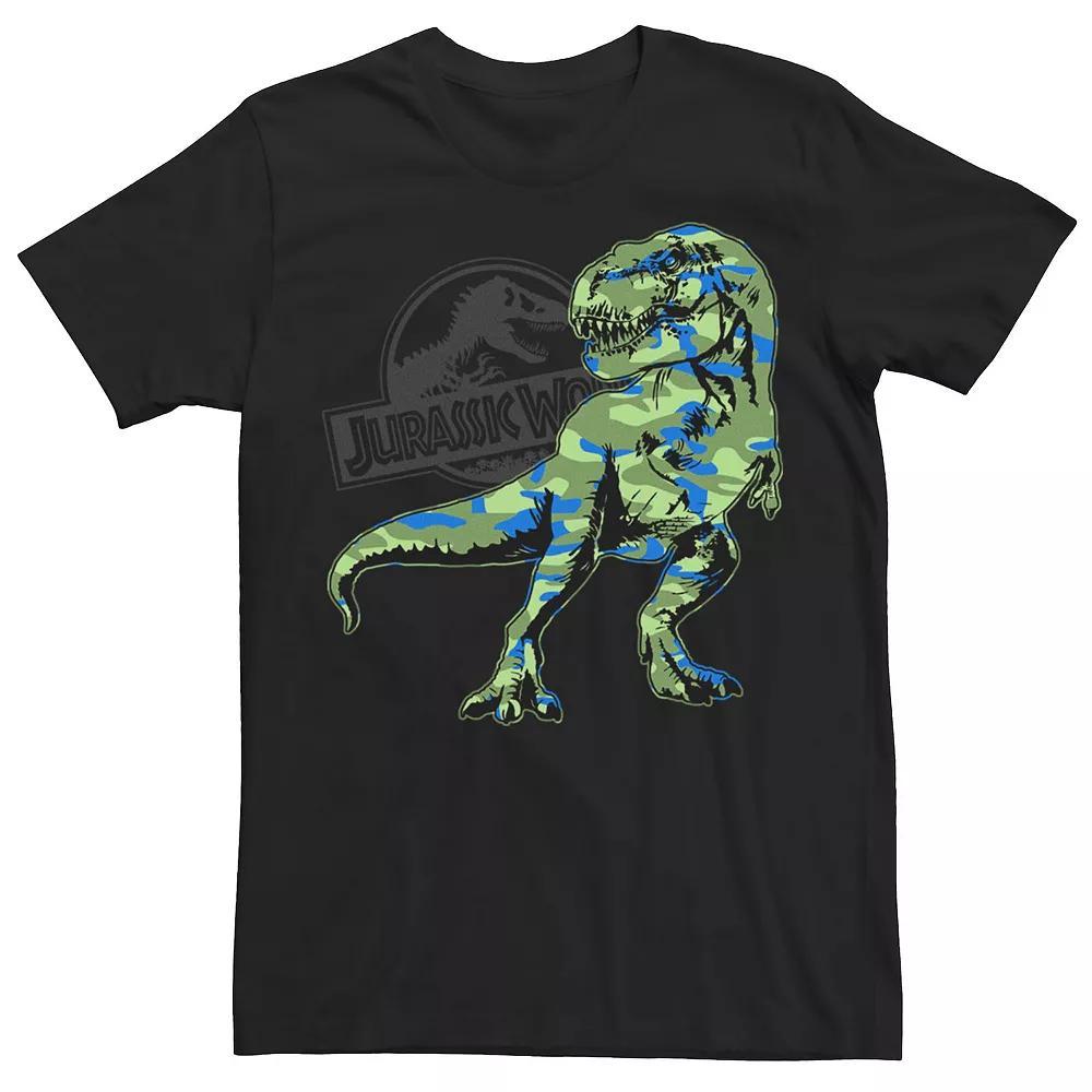Men's Jurassic World Camo T-Rex Fill Tee, Size: Medium, Black Product Image