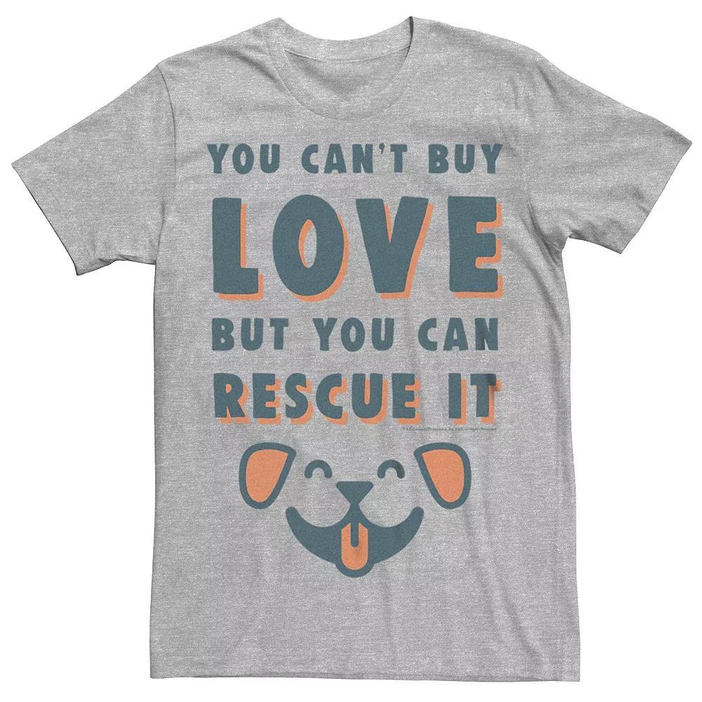 Men's A Dog's Purpose You Can Rescue Love Graphic Tee, Size: XS, Athletic Grey Product Image
