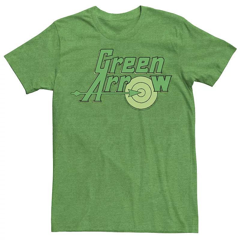 Men's DC Comics The Green Arrow Vintage Text Poster Tee, Size: Medium, Kelly Grey Product Image