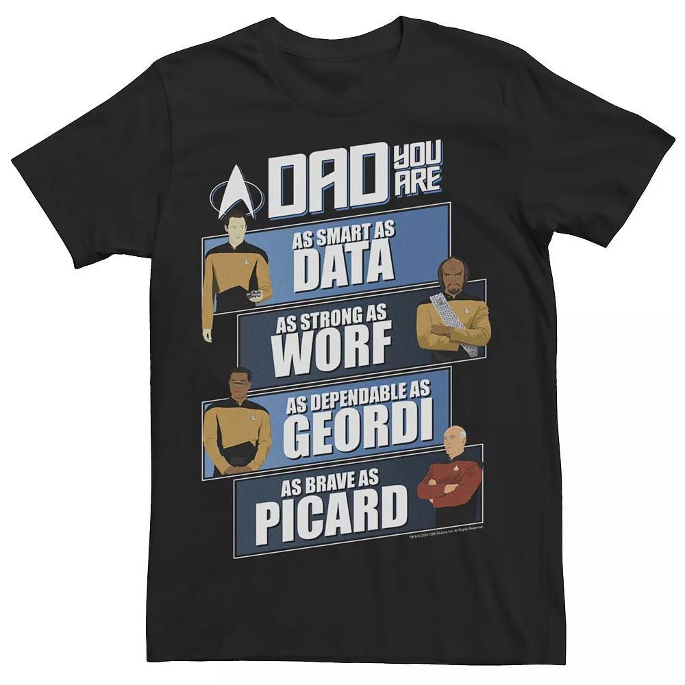 Men's Star Trek: The Next Generation "Dad You Are" Tee, Size: XL, Black Product Image