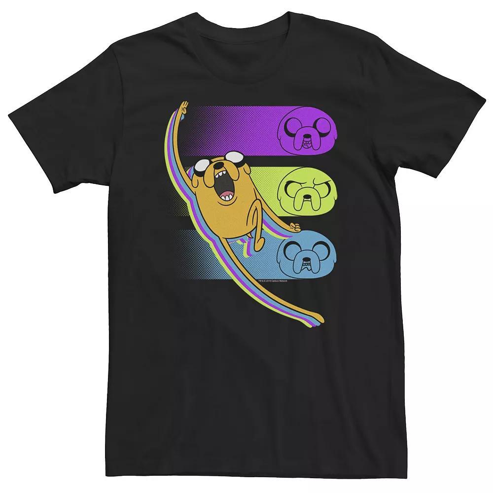 Big & Tall Cartoon Network Adventure Time Jake Emotions Tee, Men's, Size: 4XL, Black Product Image