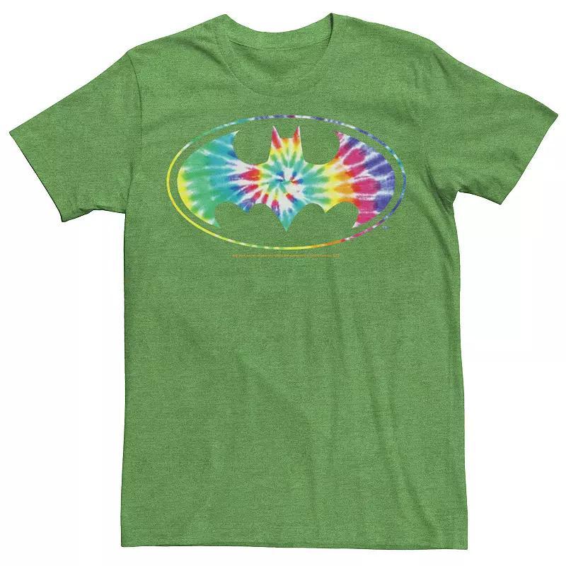 Mens DC Comics Batman Classic Tie Dye Bat Logo Tee Grey Product Image