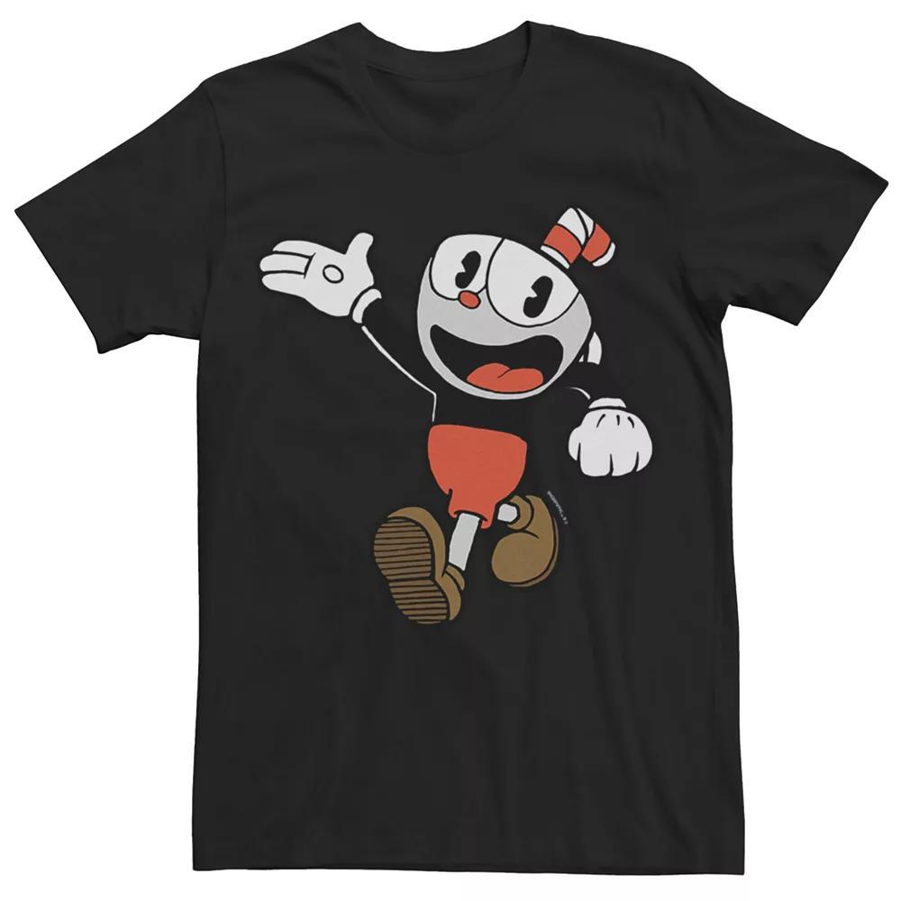 Men's Cuphead Friendly Hello Tee, Size: Medium, Black Product Image