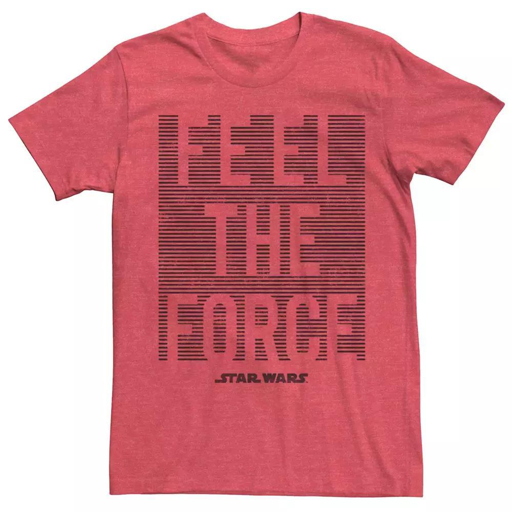 Men's Star Wars "Feel The Force" Tee, Size: Small, Red Grey Product Image