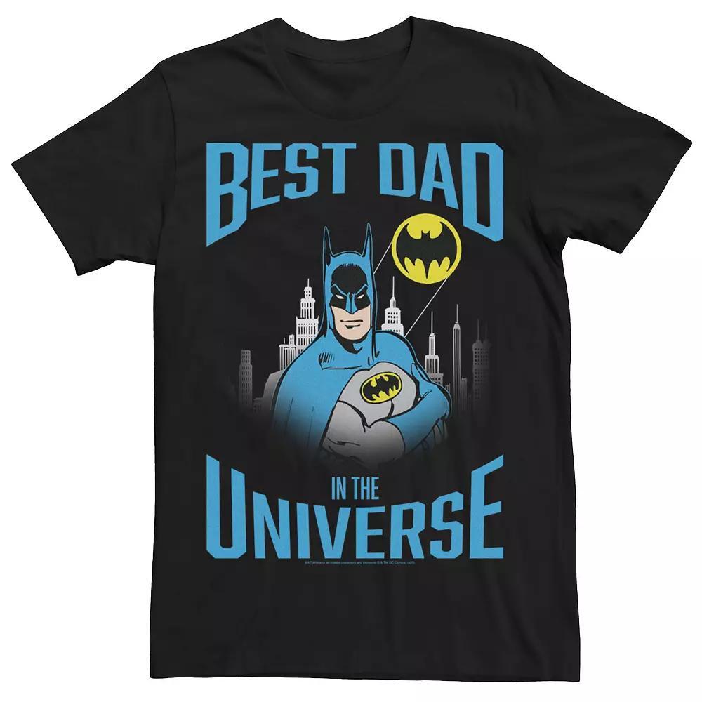 Men's Batman Best Dad In The Universe Tee, Size: 3XL, Black Product Image