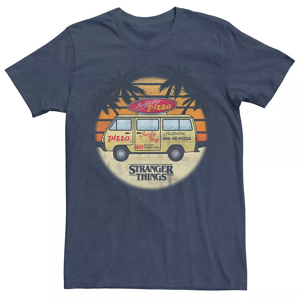 Men's Netflix Stranger Things Surfer Boy Pizza Tee, Size: XXL, Red Product Image