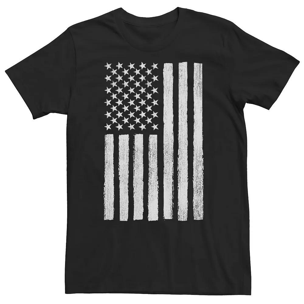 Big & Tall Americana American Flag Vertical Tee, Men's, Size: 5XL, Black Product Image