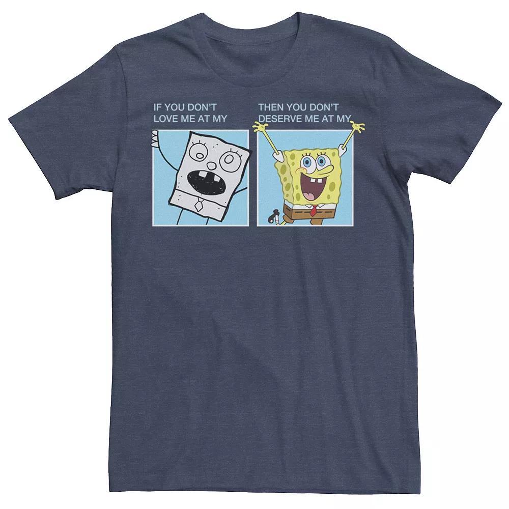 Men's Nickelodeon Spongebob Squarepants Doodlebob Meme Tee, Size: Medium, Navy Grey Product Image