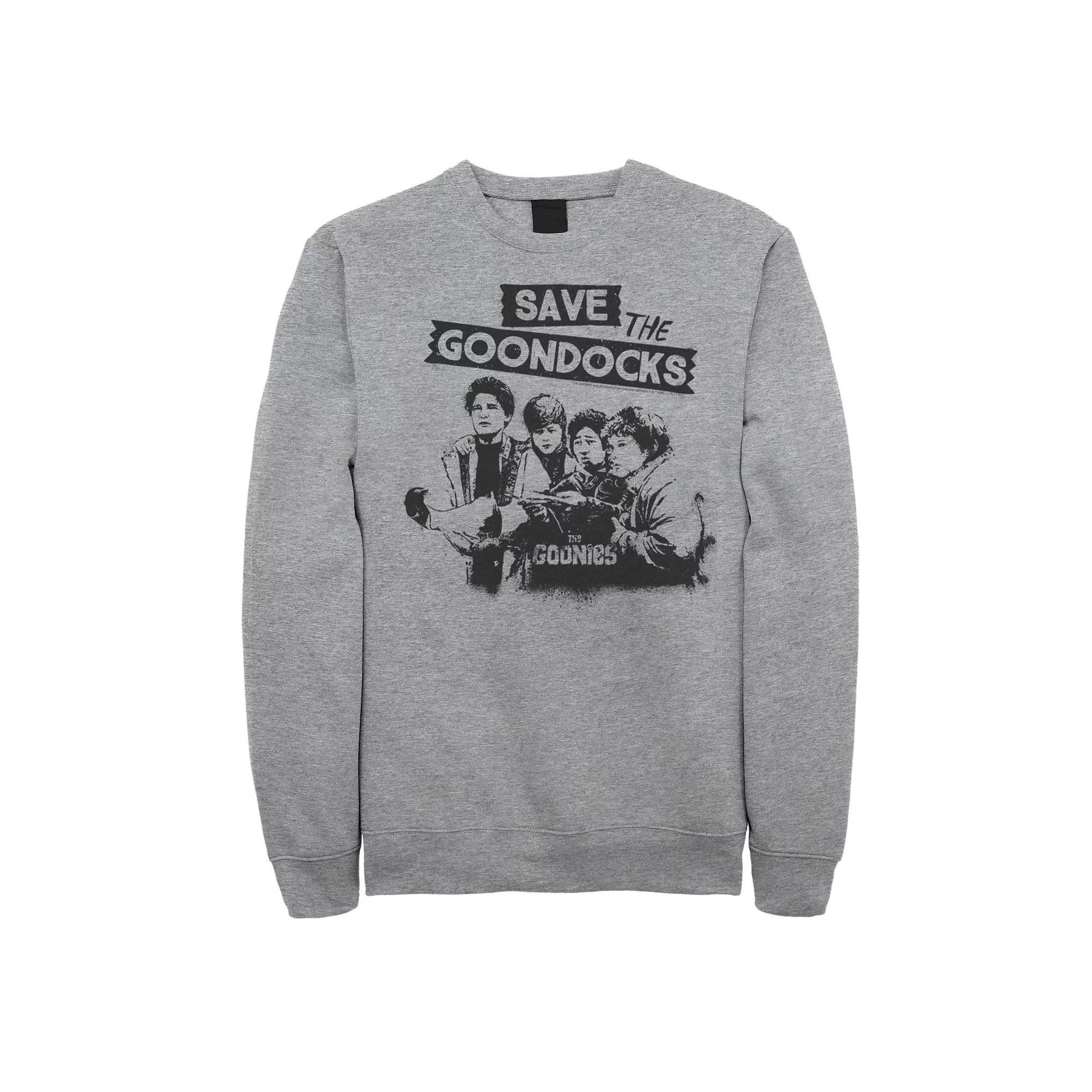Men's The Goonies Save The Goondocks Text Sweatshirt, Size: XXL, Athletic Grey Product Image