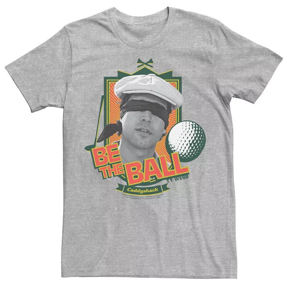 Men's Caddyshack Ty Webb "Be The Ball" Tee, Size: Small, Athletic Grey Product Image