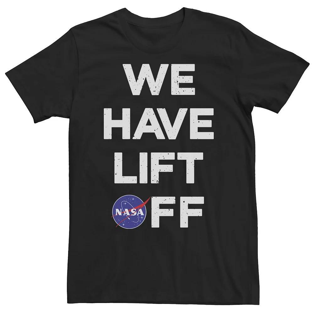Big & Tall NASA We Have Lift Off Text Stack Logo Tee, Men's, Size: XXL Tall, Black Product Image