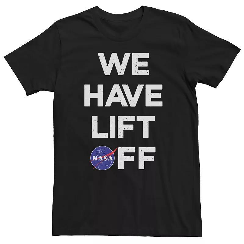 Men's NASA We Have Lift Off Text Stack Logo Tee, Size: Medium, Black Product Image