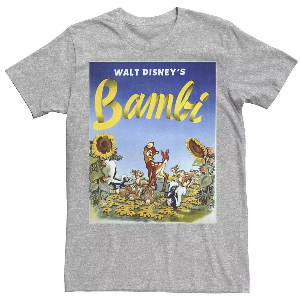 Disney's Bambi Men's Sunflower Poster Tee, Size: XL, Athletic Grey Product Image