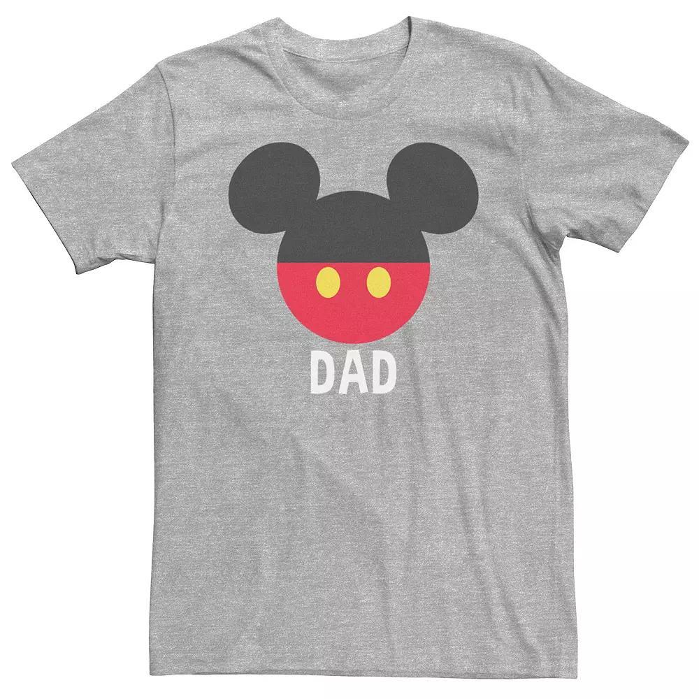 Disney's Mickey Mouse Big & Tall Dad Logo Tee, Men's, Size: 4XL, Athletic Grey Product Image