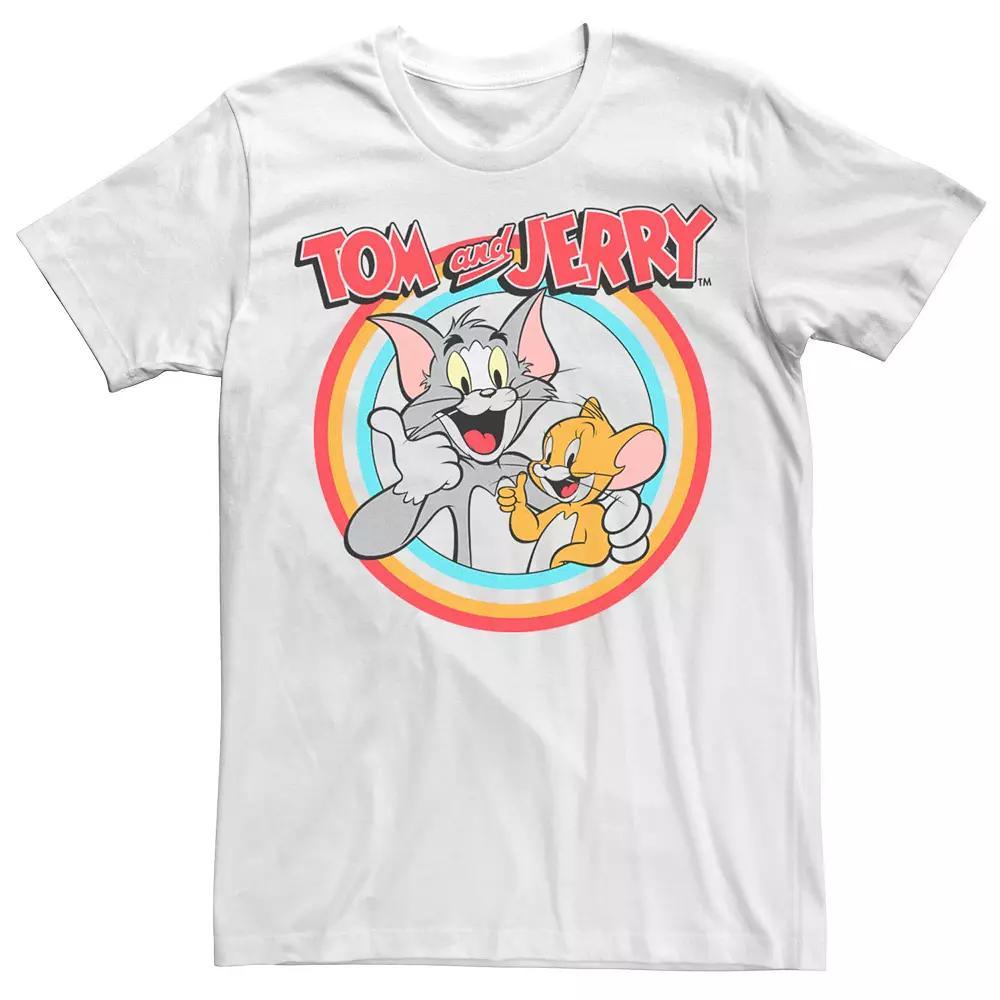 Men's Tom And Jerry Good Sign Tee, Size: XL, White Product Image