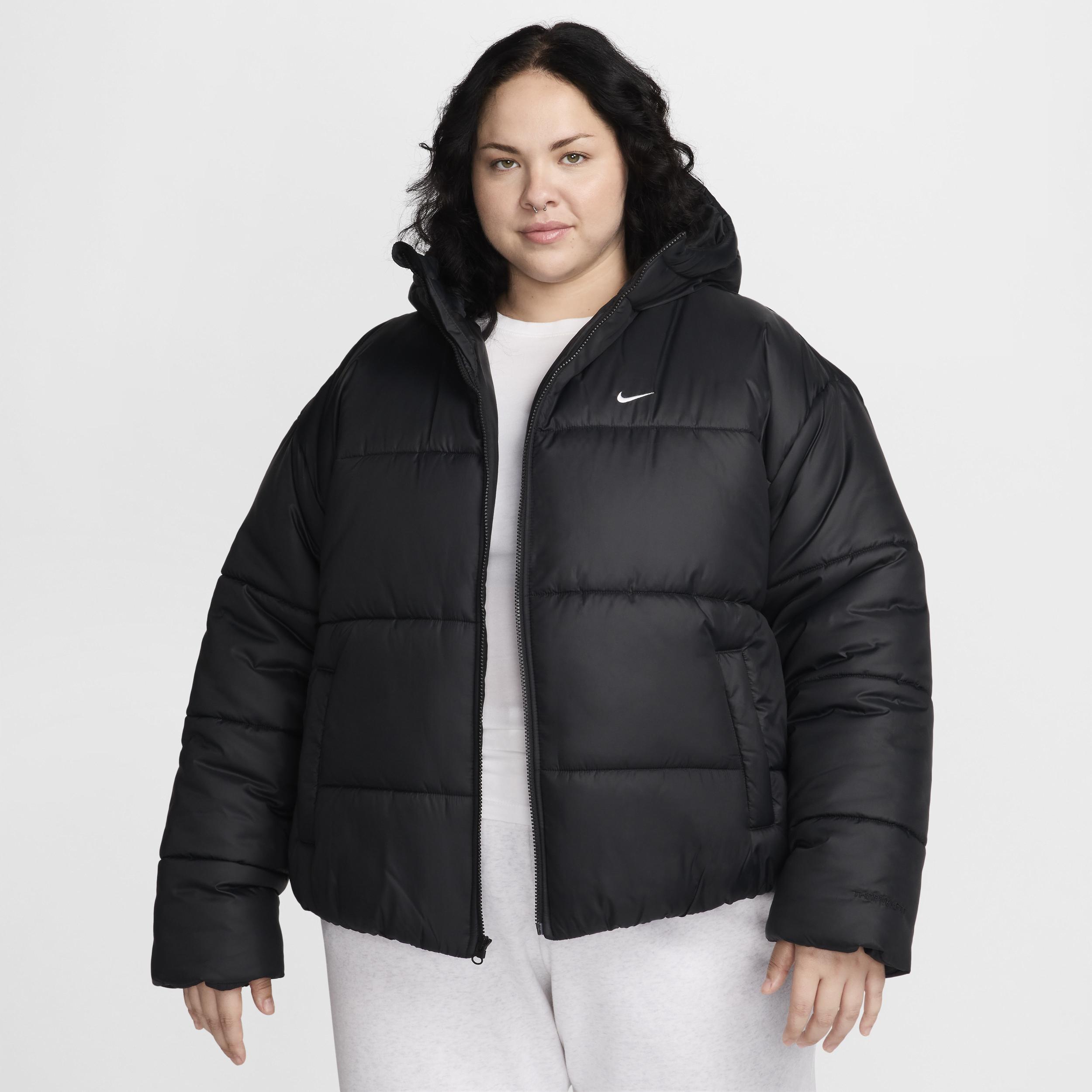 Women's Nike Sportswear Classic Puffer Therma-FIT Loose Hooded Jacket (Plus Size) Product Image